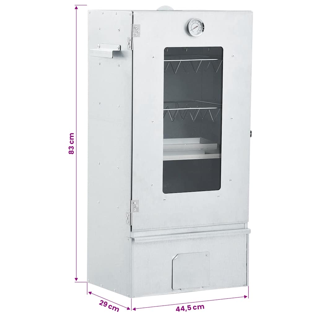 Forno Affumicatore BBQ con Tavolino in Acciaio Zincato