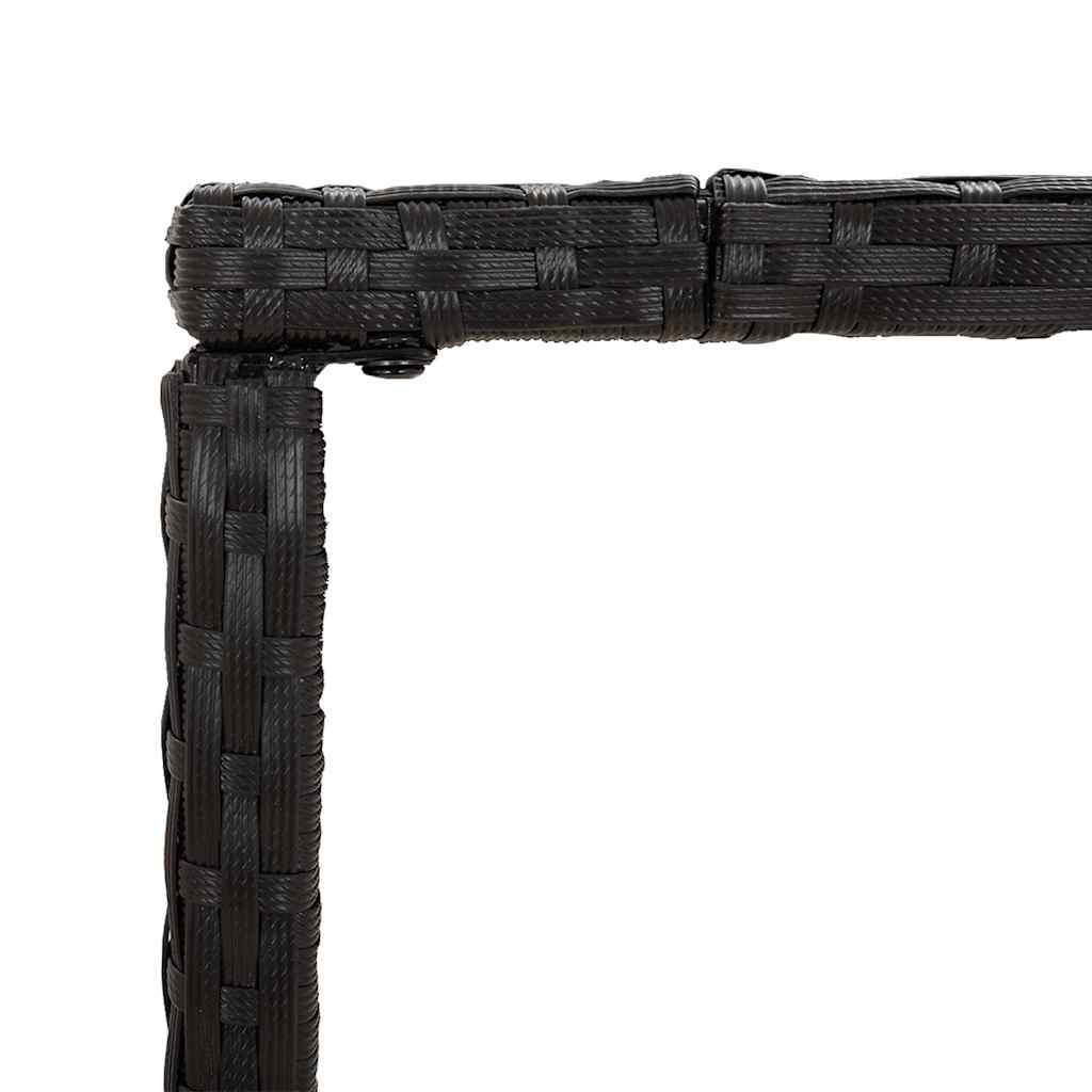 Set Bar da Giardino 5 pz Nero in Polyrattan