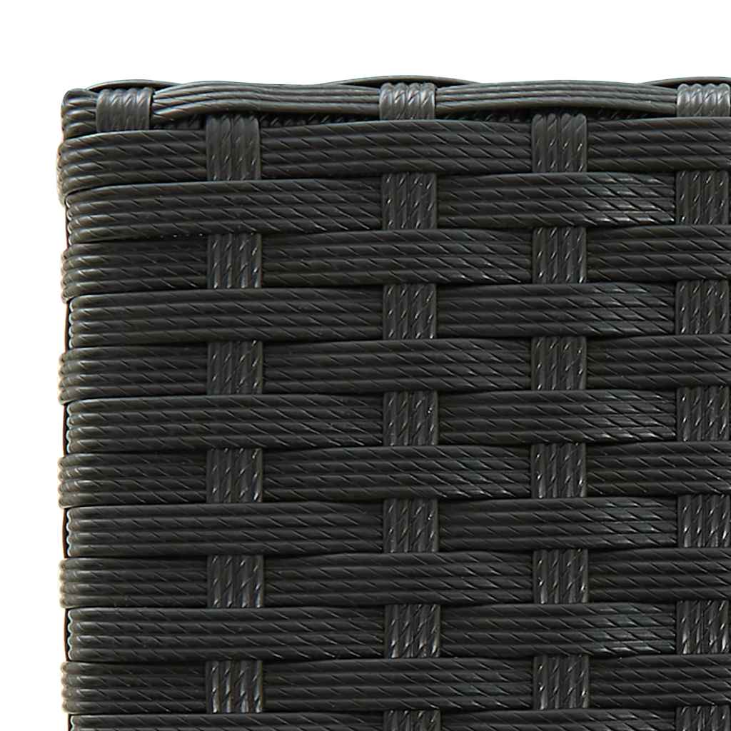 Set Bar da Giardino 5 pz Nero in Polyrattan