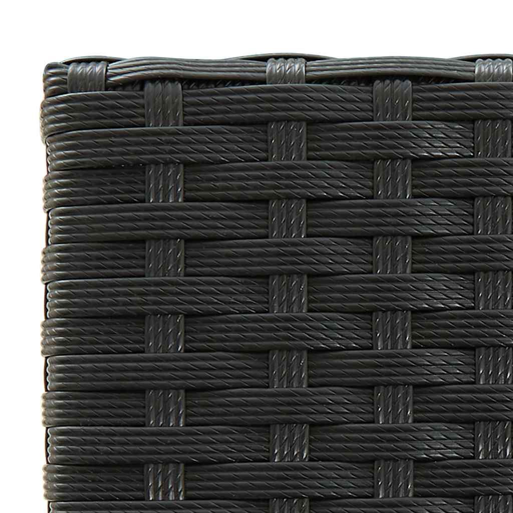 Set Bar da Giardino 5 pz Nero in Polyrattan