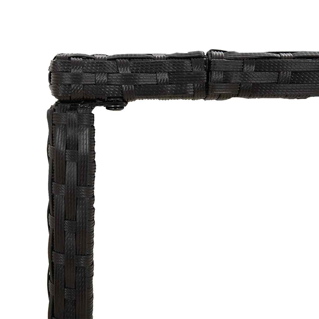 Set Bar da Giardino 5 pz Nero in Polyrattan