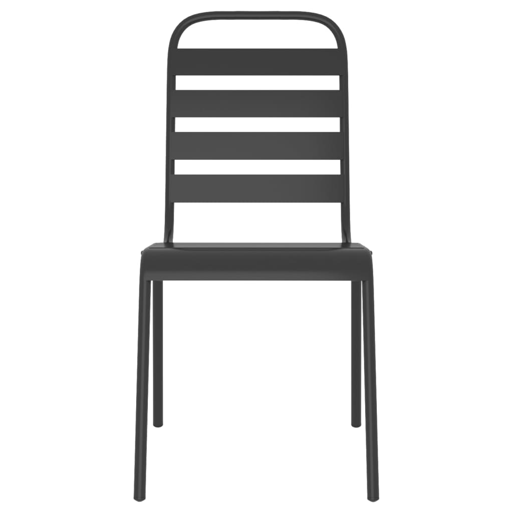 Set da Pranzo da Giardino 7 pz in Acciaio Antracite