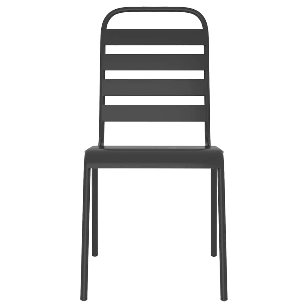 Set da Pranzo da Giardino Antracite 165 cm con 8 Sedie