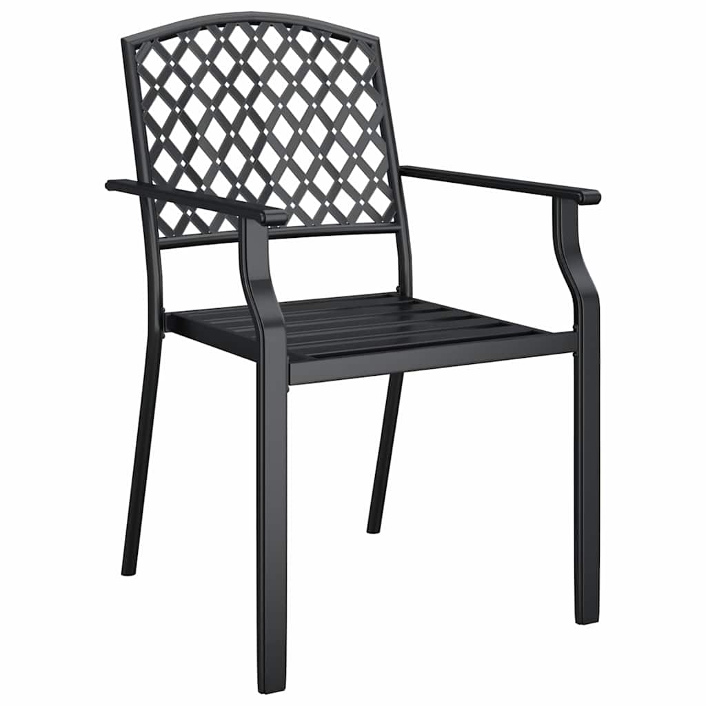 Set da pranzo da giardino 5 pz in acciaio antracite