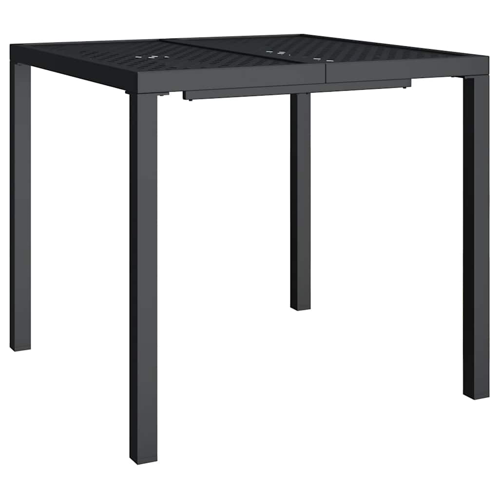 Set da pranzo da giardino 5 pz in acciaio antracite
