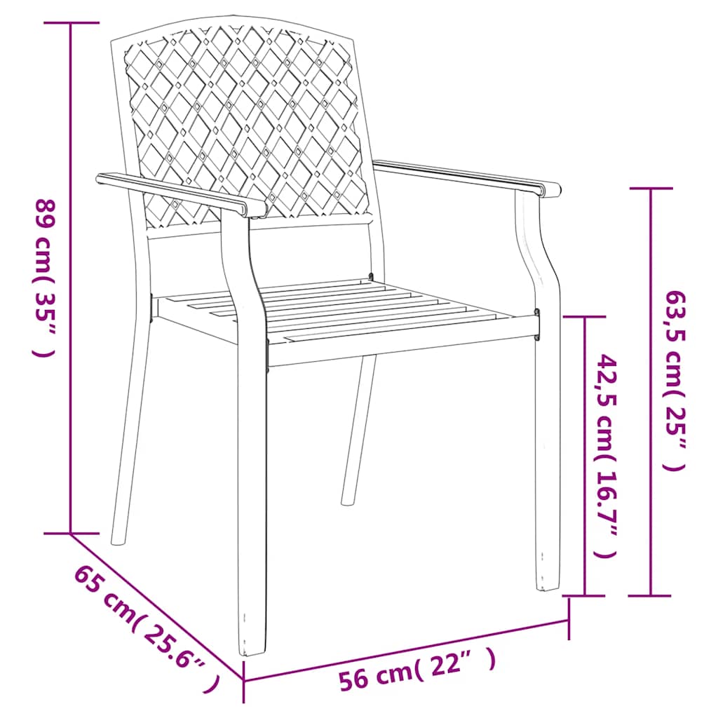 Set da pranzo da giardino 5 pz in acciaio antracite