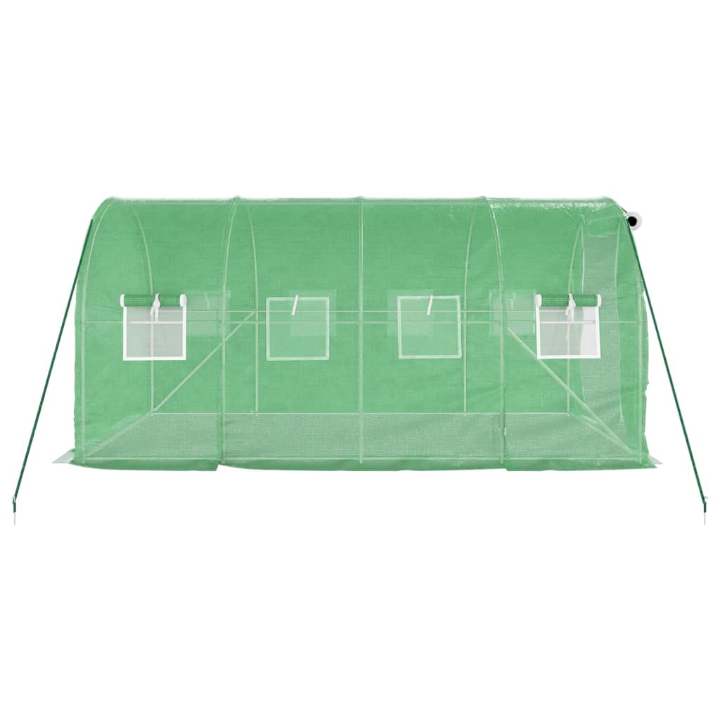 Serra con Telaio in Acciaio Verde 8 m² 4x2x2 m