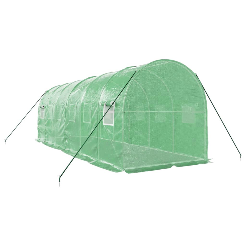 Serra con Telaio in Acciaio Verde 12 m² 6x2x2 m