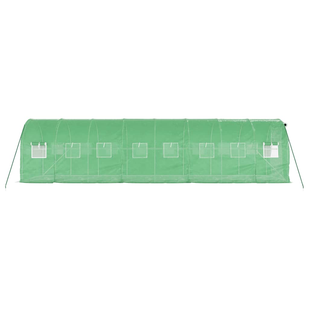 Serra con Telaio in Acciaio Verde 16 m² 8x2x2 m
