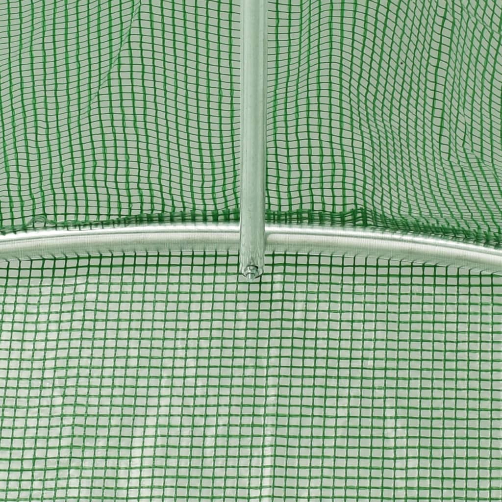 Serra con Telaio in Acciaio Verde 24 m² 12x2x2 m