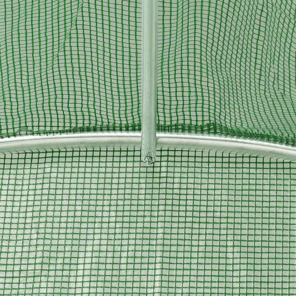 Serra con Telaio in Acciaio Verde 28 m² 14x2x2 m