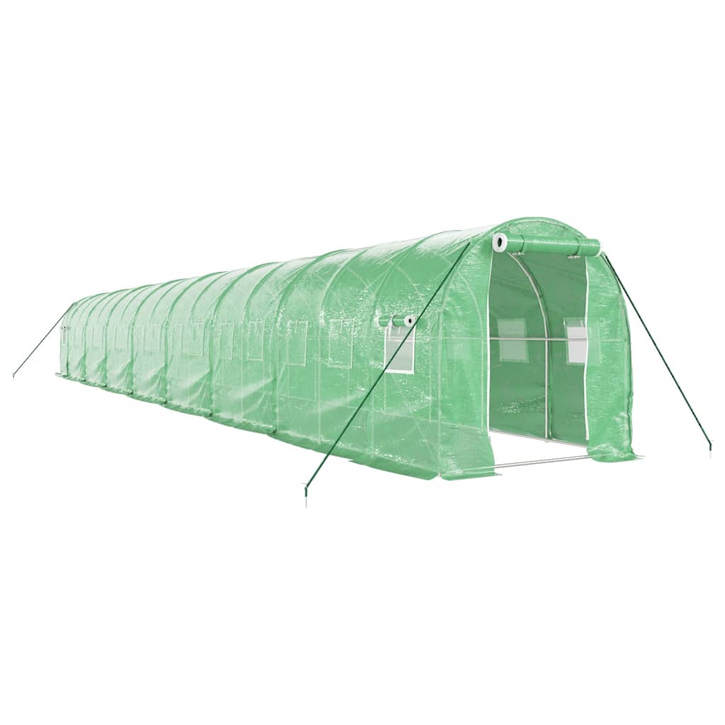 Serra con Telaio in Acciaio Verde 32 m² 16x2x2 m