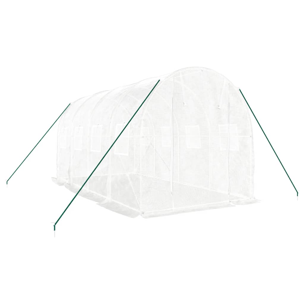 Serra con Telaio in Acciaio Bianco 8 m² 4x2x2 m