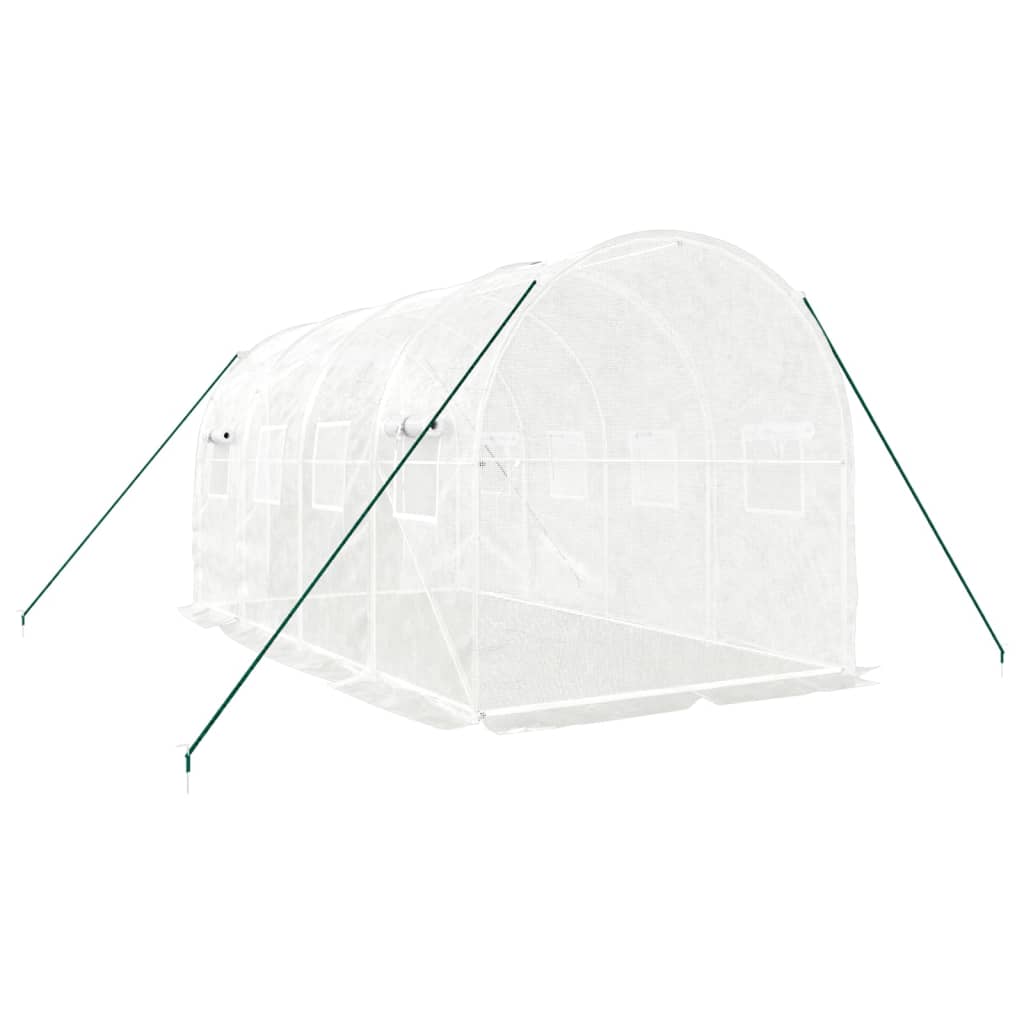 Serra con Telaio in Acciaio Bianco 8 m² 4x2x2 m