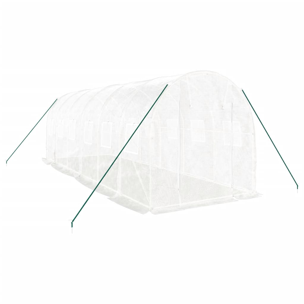 Serra con Telaio in Acciaio Bianco 12 m² 6x2x2 m