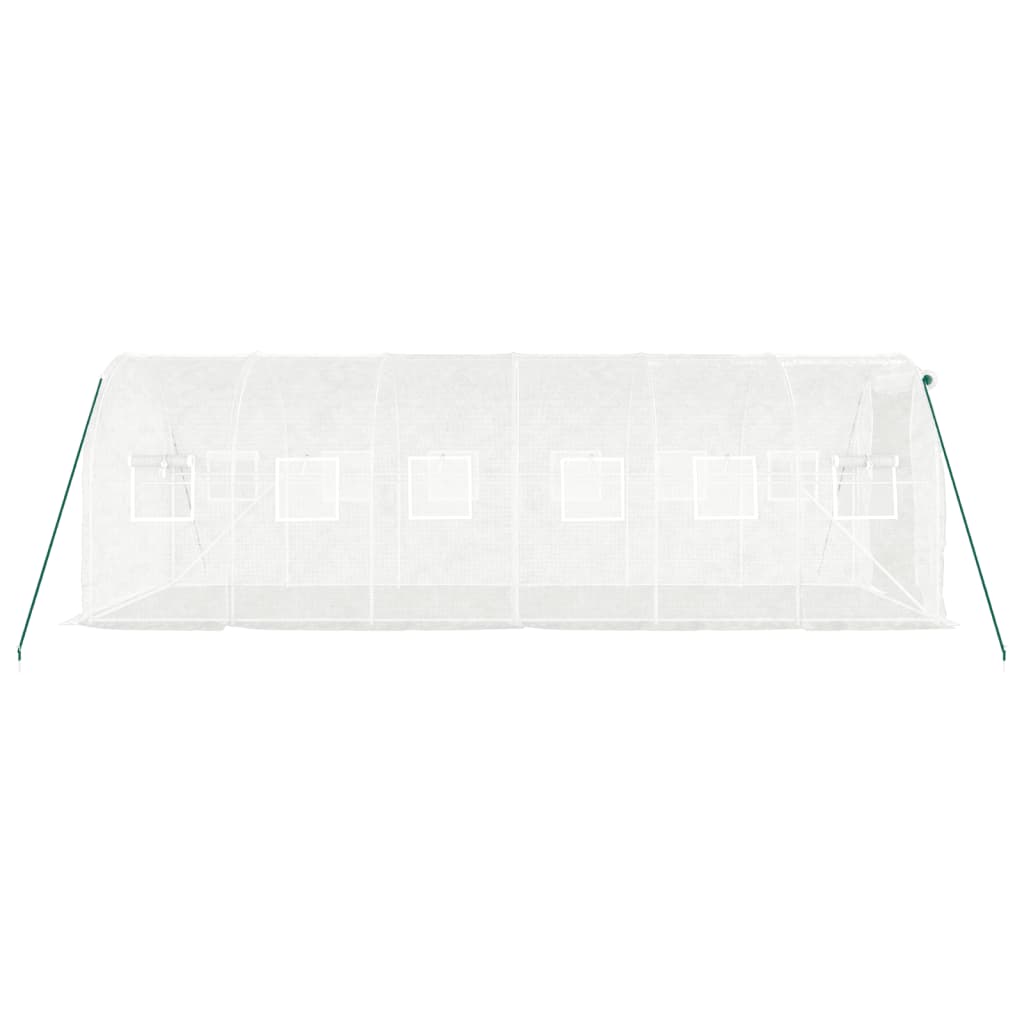 Serra con Telaio in Acciaio Bianco 12 m² 6x2x2 m