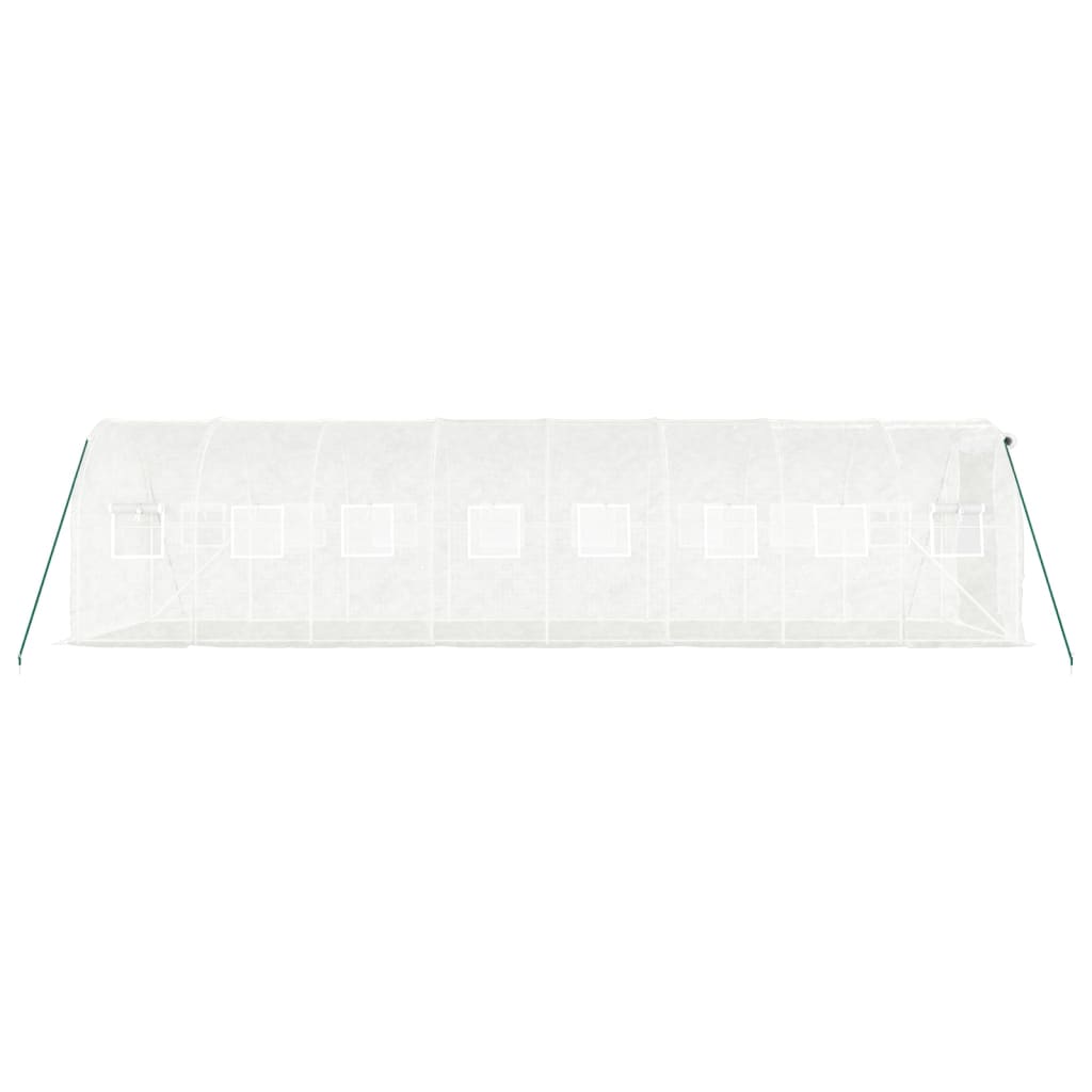 Serra con Telaio in Acciaio Bianco 16 m² 8x2x2 m