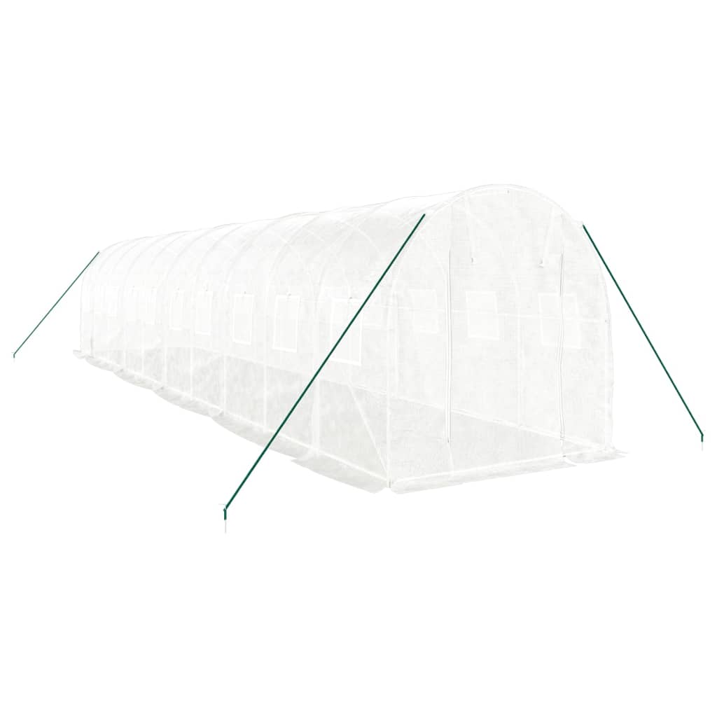 Serra con Telaio in Acciaio Bianco 20 m² 10x2x2 m