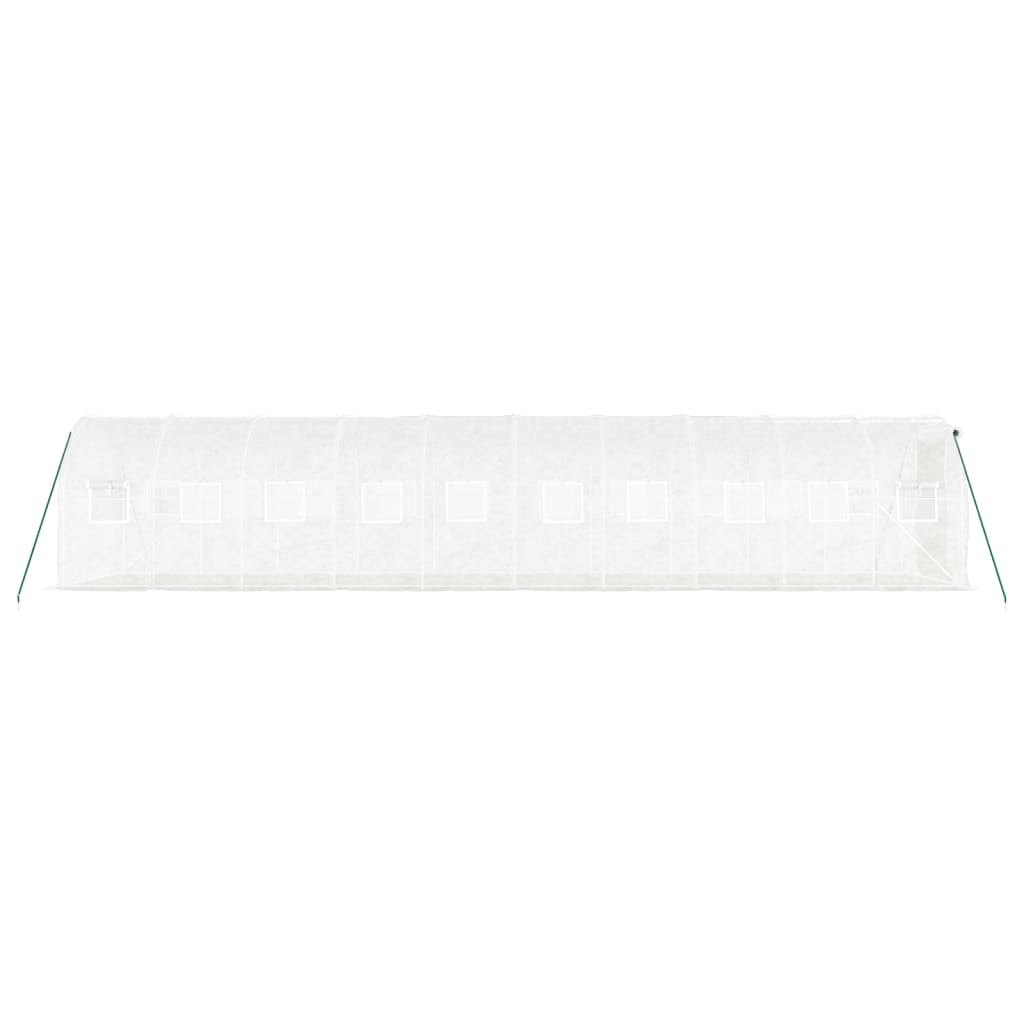 Serra con Telaio in Acciaio Bianco 20 m² 10x2x2 m