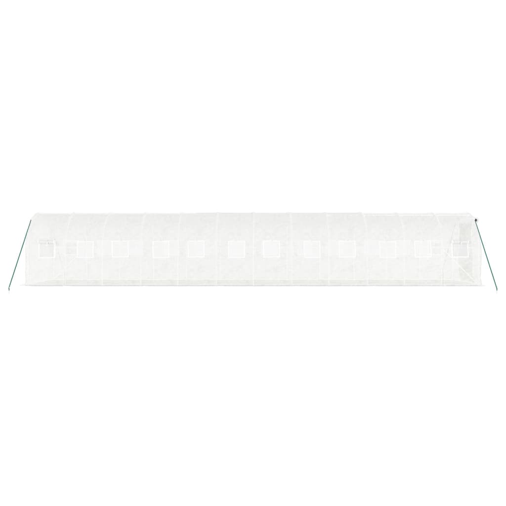 Serra con Telaio in Acciaio Bianco 24 m² 12x2x2 m