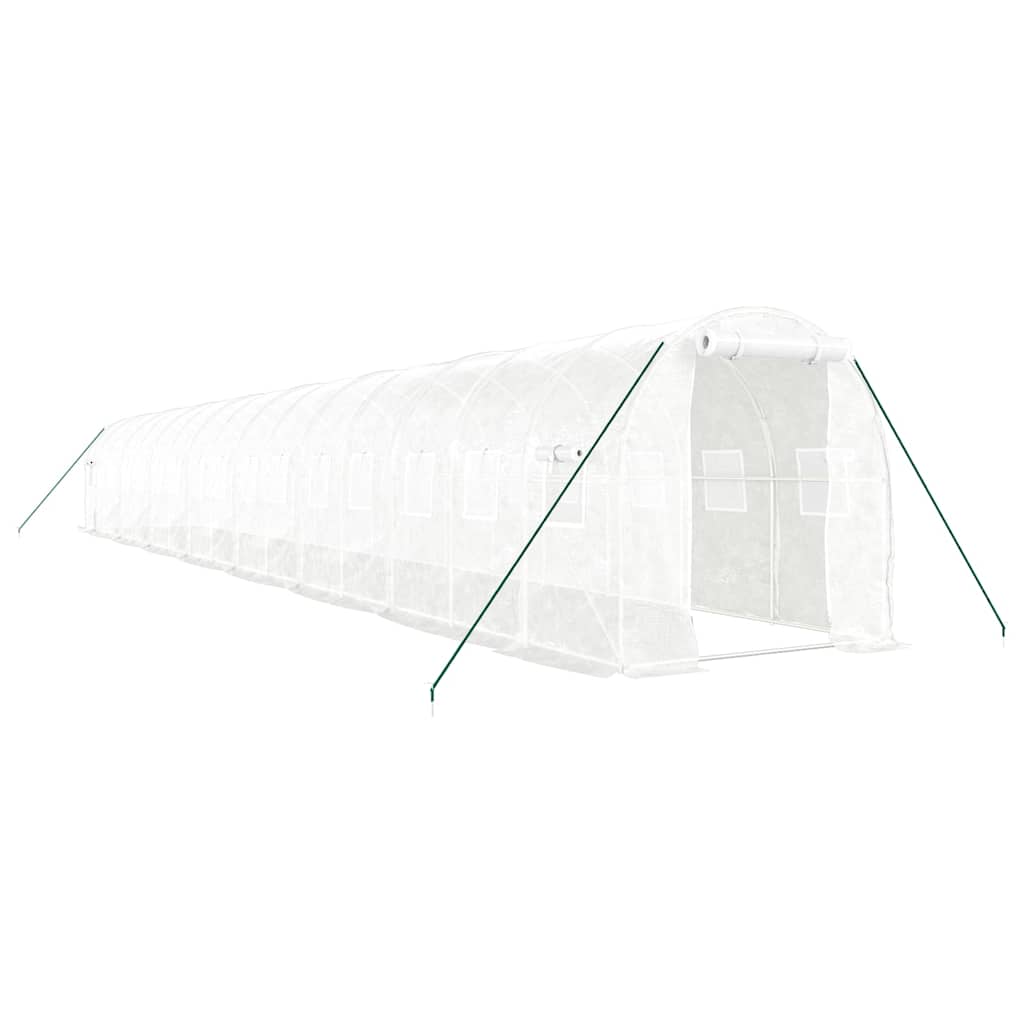 Serra con Telaio in Acciaio Bianco 32 m² 16x2x2 m