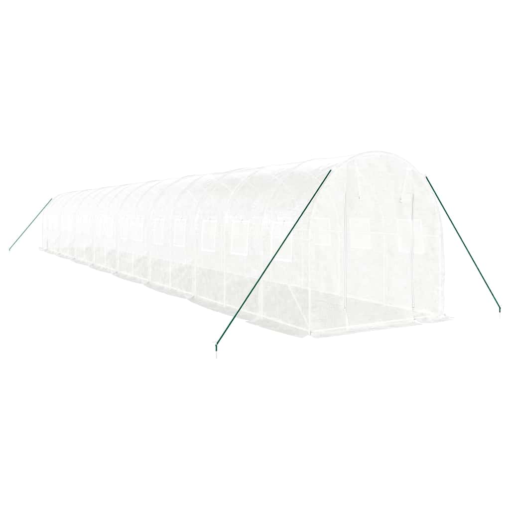 Serra con Telaio in Acciaio Bianco 32 m² 16x2x2 m