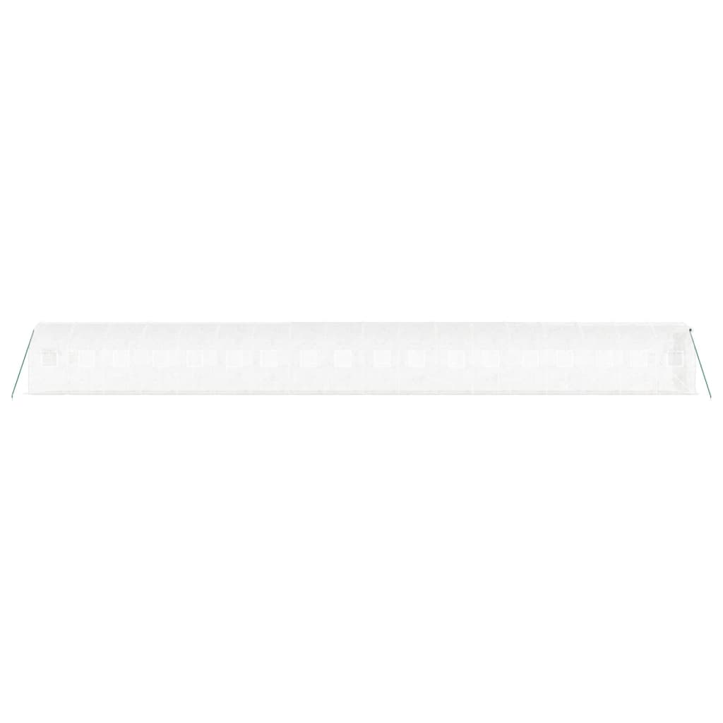 Serra con Telaio in Acciaio Bianco 36 m² 18x2x2 m
