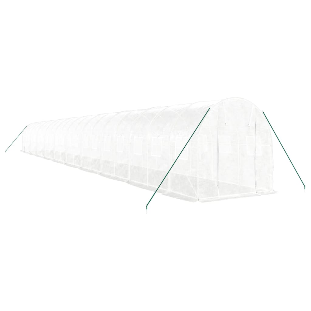 Serra con Telaio in Acciaio Bianco 40 m² 20x2x2 m