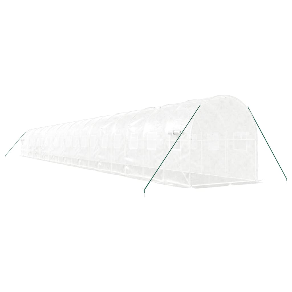 Serra con Telaio in Acciaio Bianco 40 m² 20x2x2 m