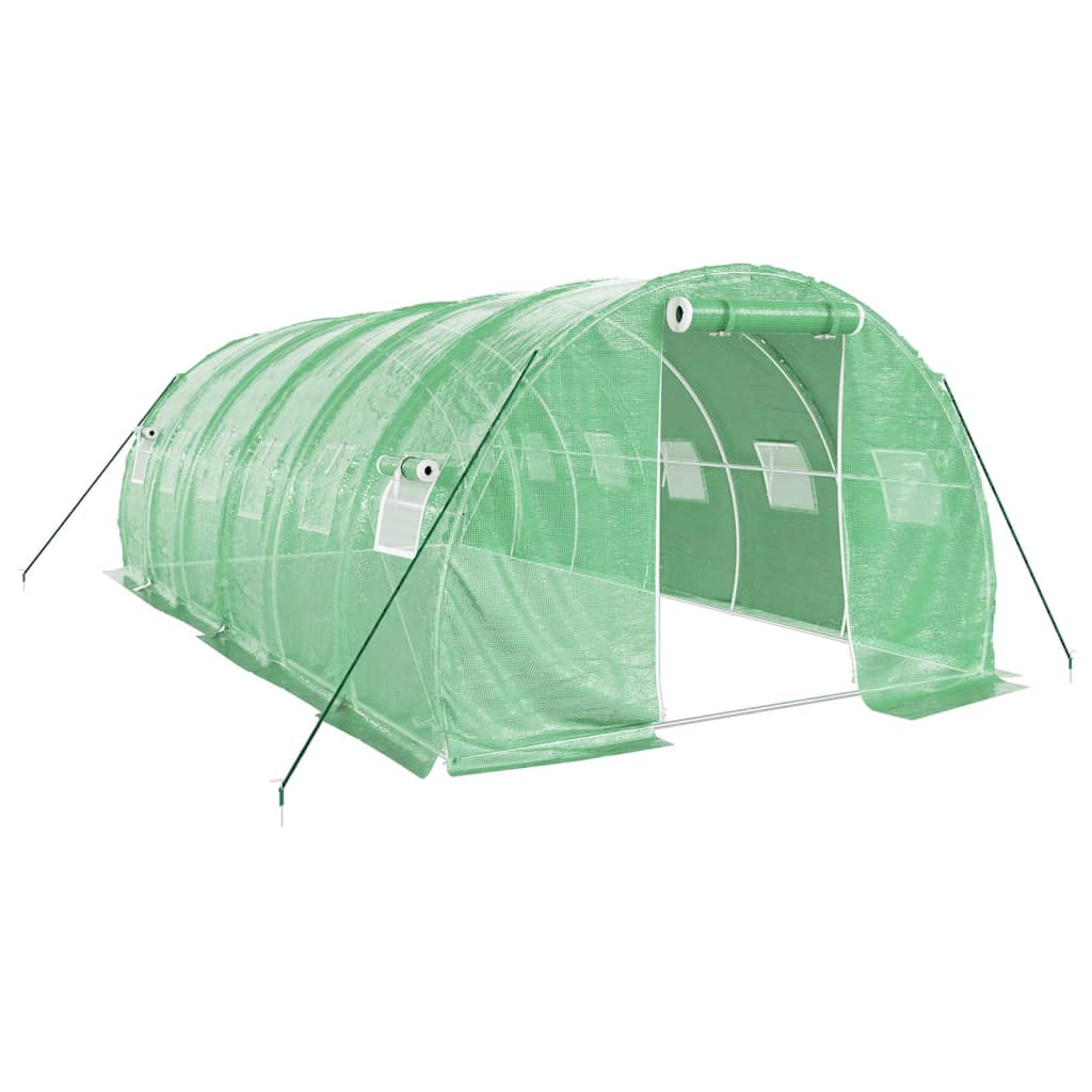 Serra con Telaio in Acciaio Verde 18 m² 6x3x2 m