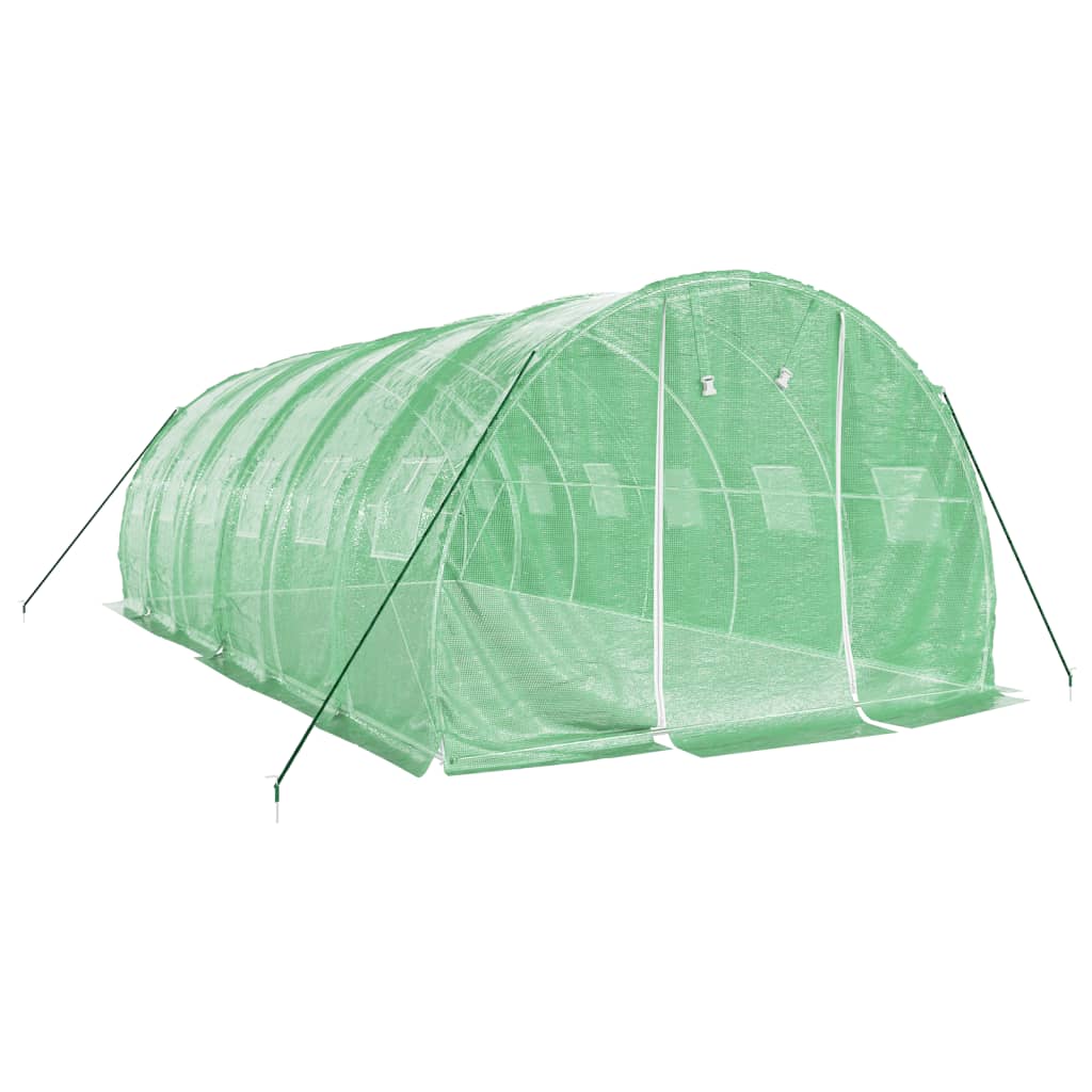 Serra con Telaio in Acciaio Verde 18 m² 6x3x2 m