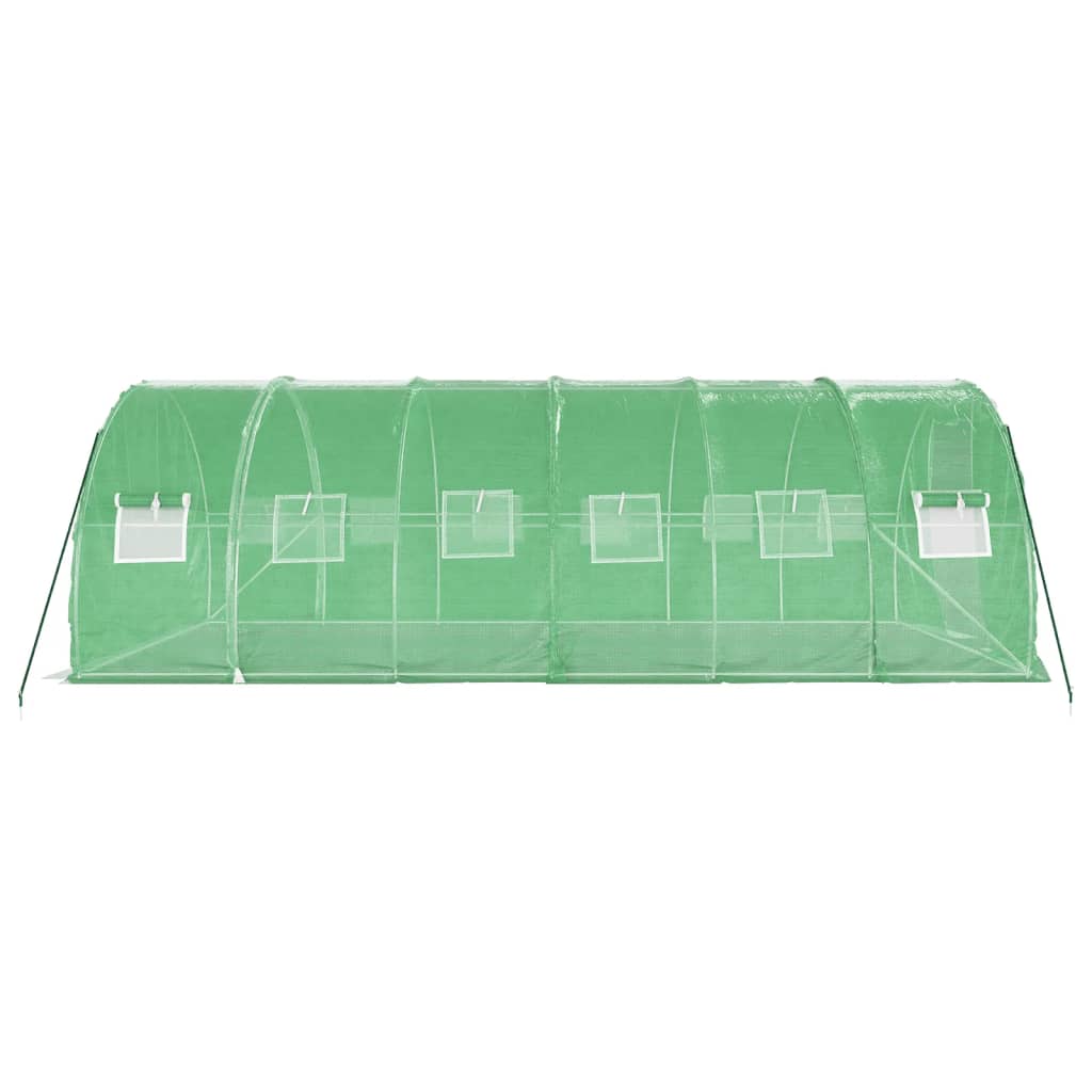 Serra con Telaio in Acciaio Verde 18 m² 6x3x2 m