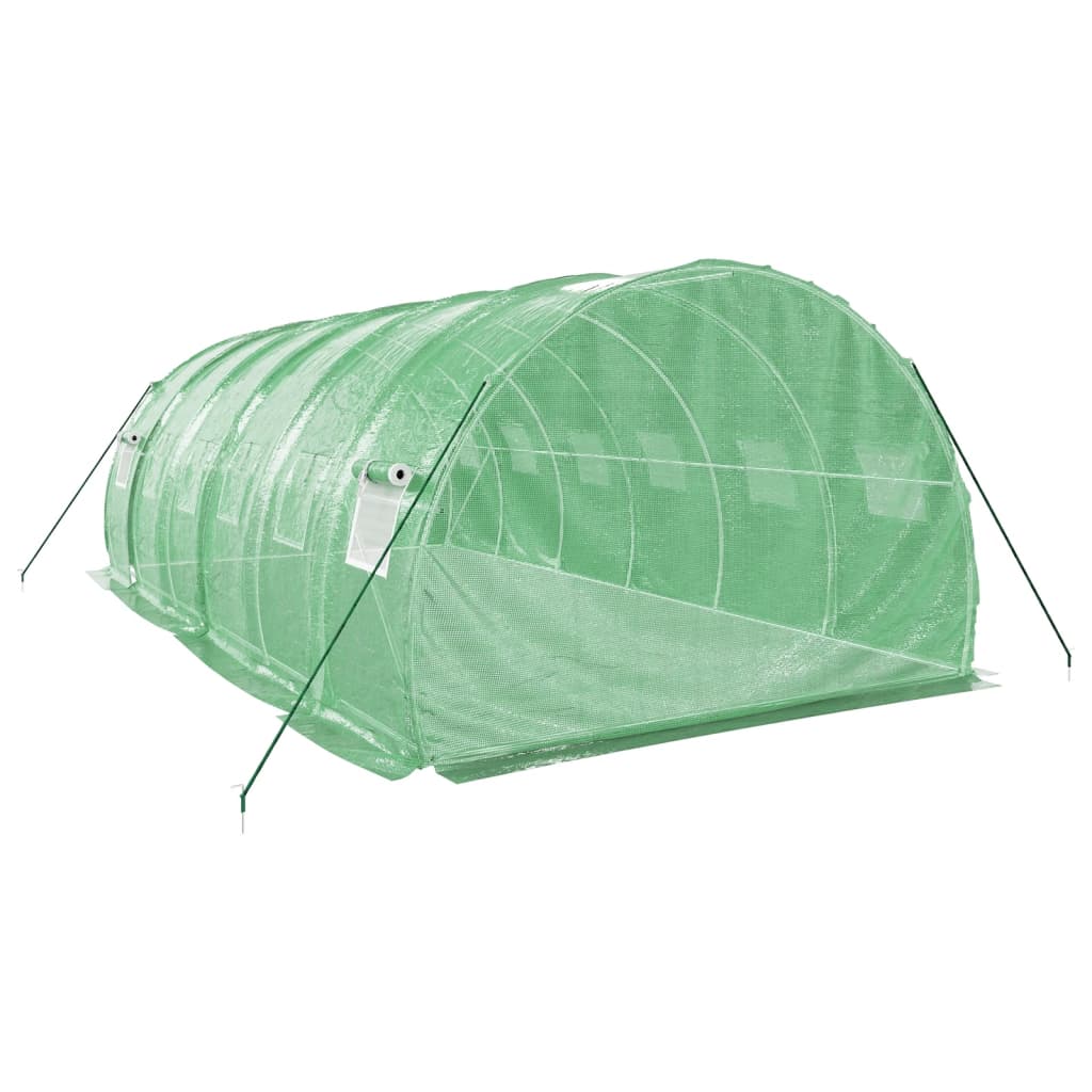 Serra con Telaio in Acciaio Verde 18 m² 6x3x2 m