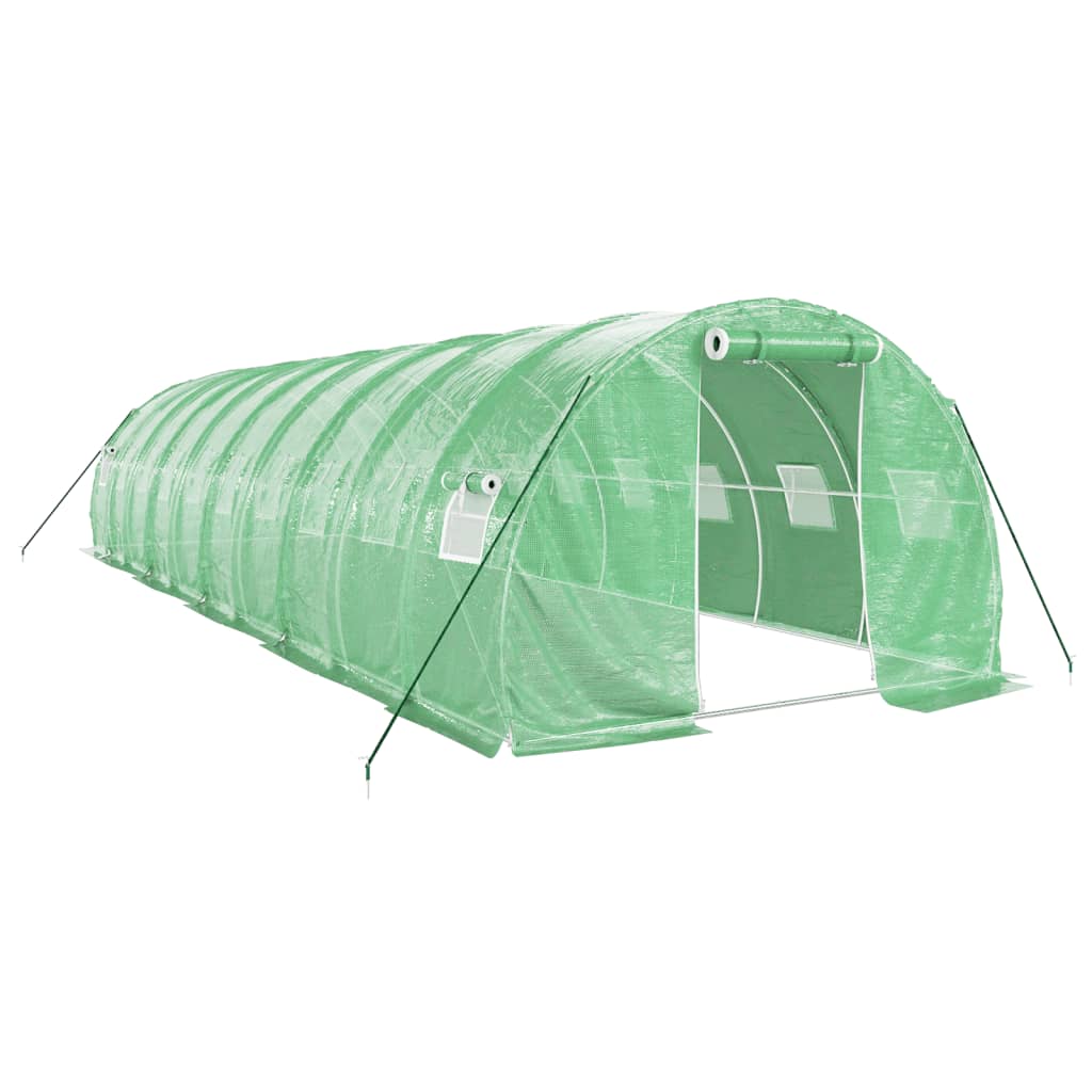 Serra con Telaio in Acciaio Verde 30 m² 10x3x2 m