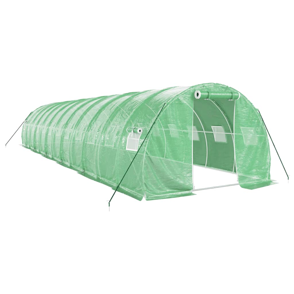 Serra con Telaio in Acciaio Verde 36 m² 12x3x2 m