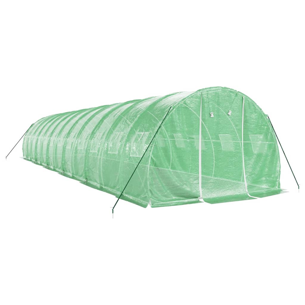 Serra con Telaio in Acciaio Verde 36 m² 12x3x2 m
