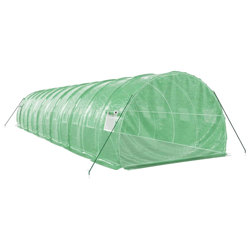 Serra con Telaio in Acciaio Verde 36 m² 12x3x2 m