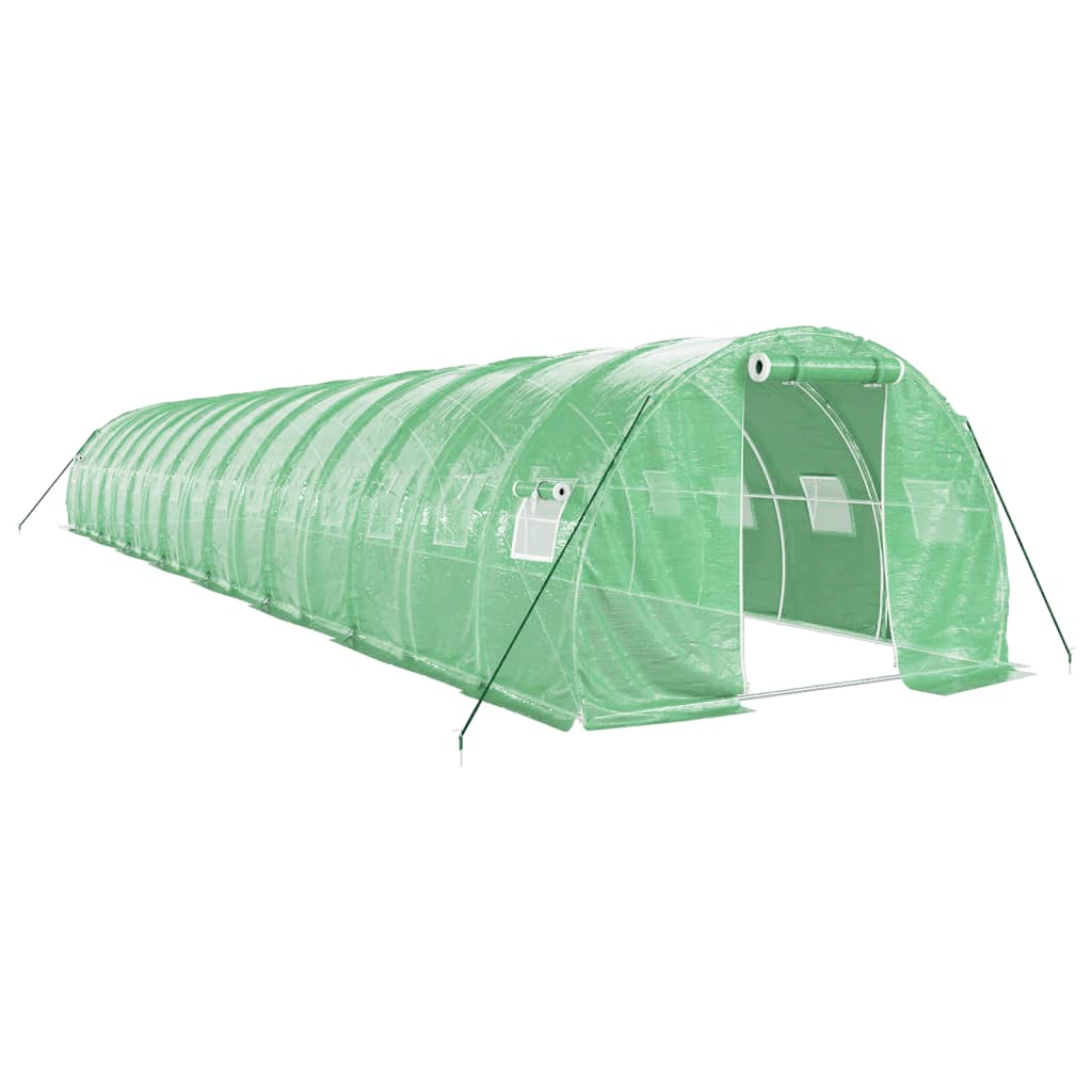 Serra con Telaio in Acciaio Verde 48 m² 16x3x2 m