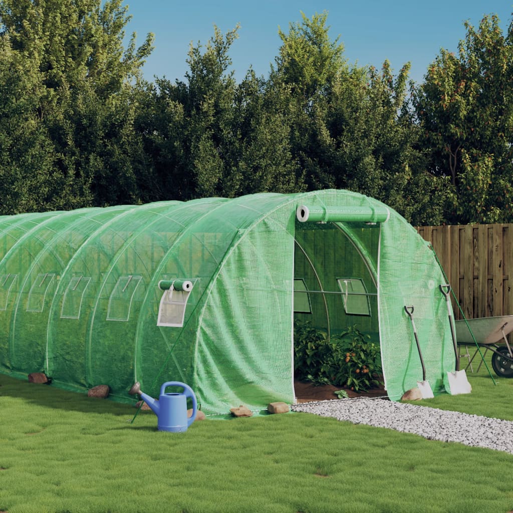 Serra con Telaio in Acciaio Verde 72 m² 24x3x2 m
