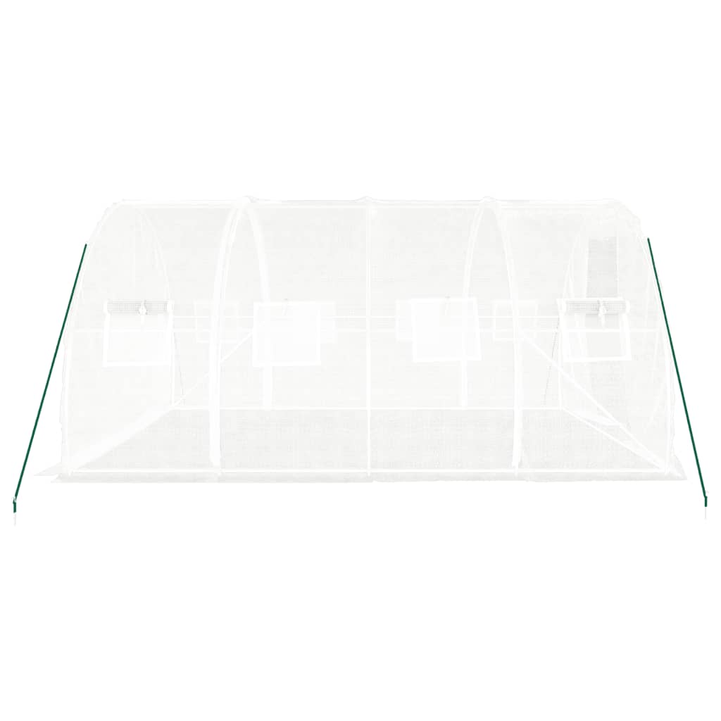 Serra con struttura in acciaio bianca 12 m² 4x3x2 m