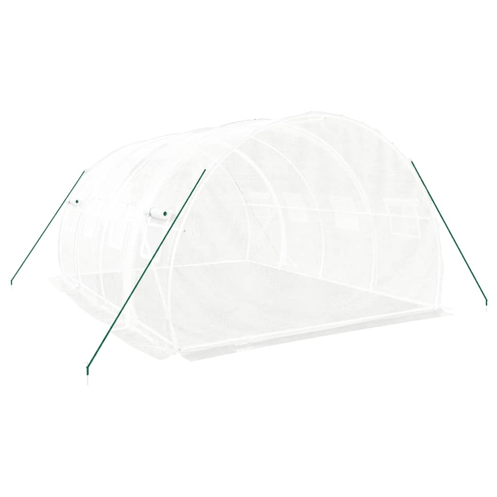 Serra con struttura in acciaio bianca 12 m² 4x3x2 m