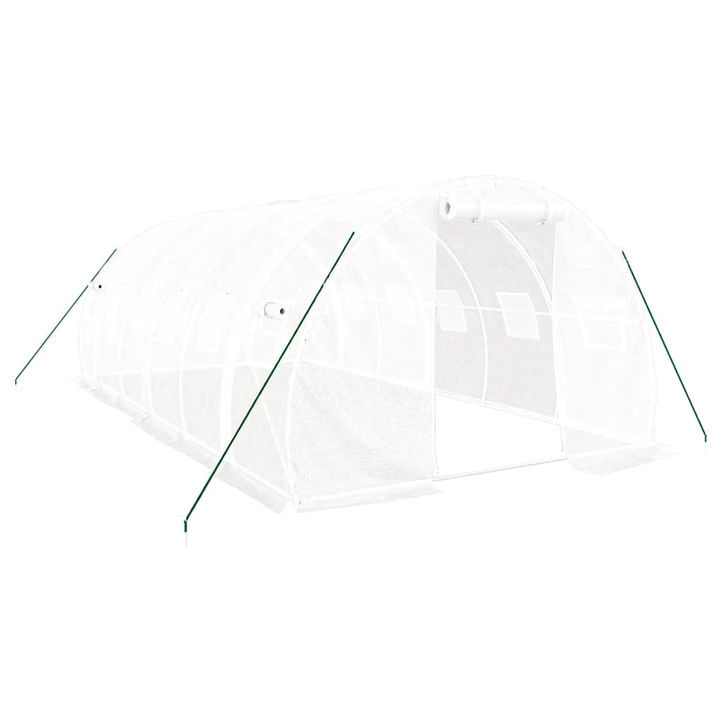 Serra con Telaio in Acciaio Bianco 18 m² 6x3x2 m