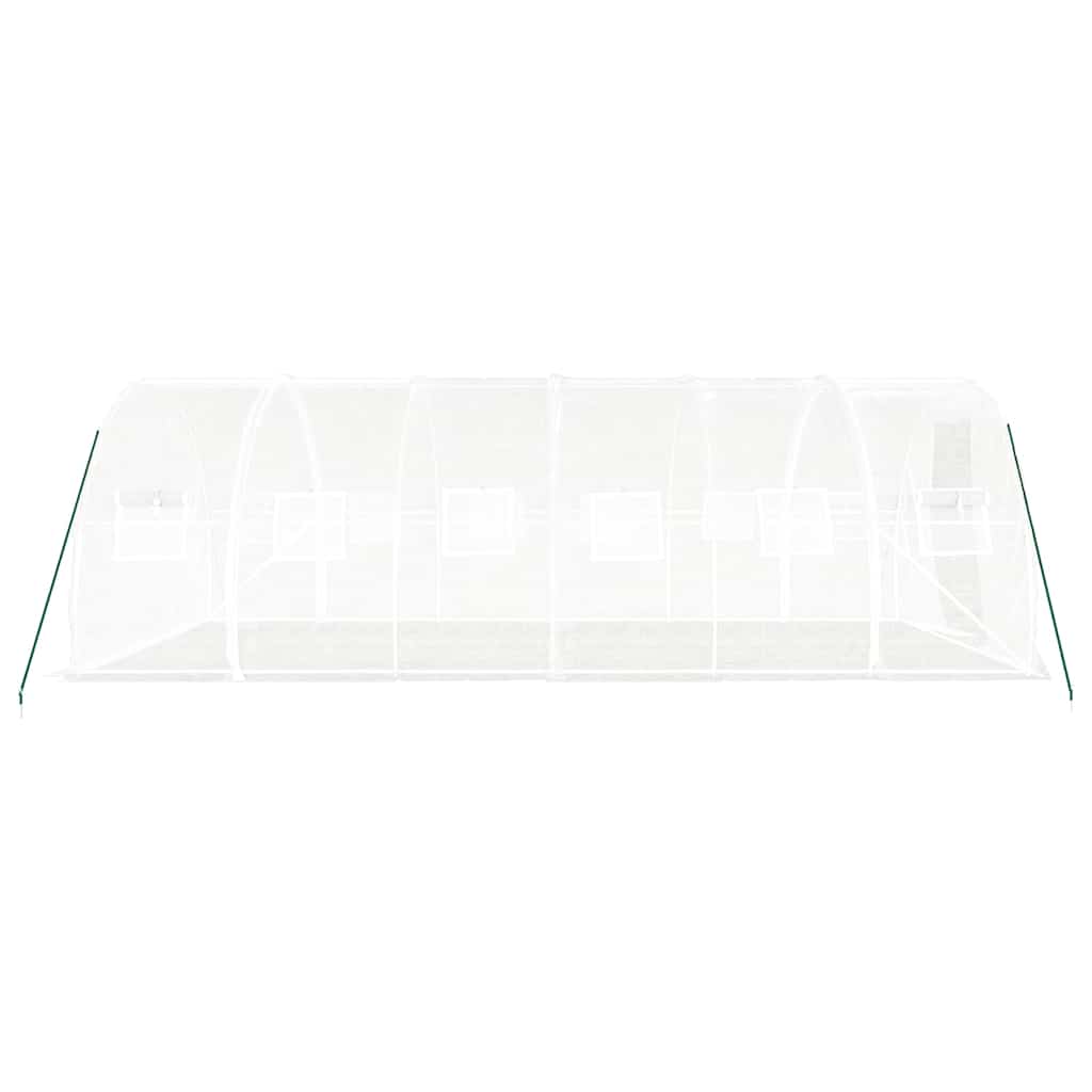 Serra con Telaio in Acciaio Bianco 18 m² 6x3x2 m