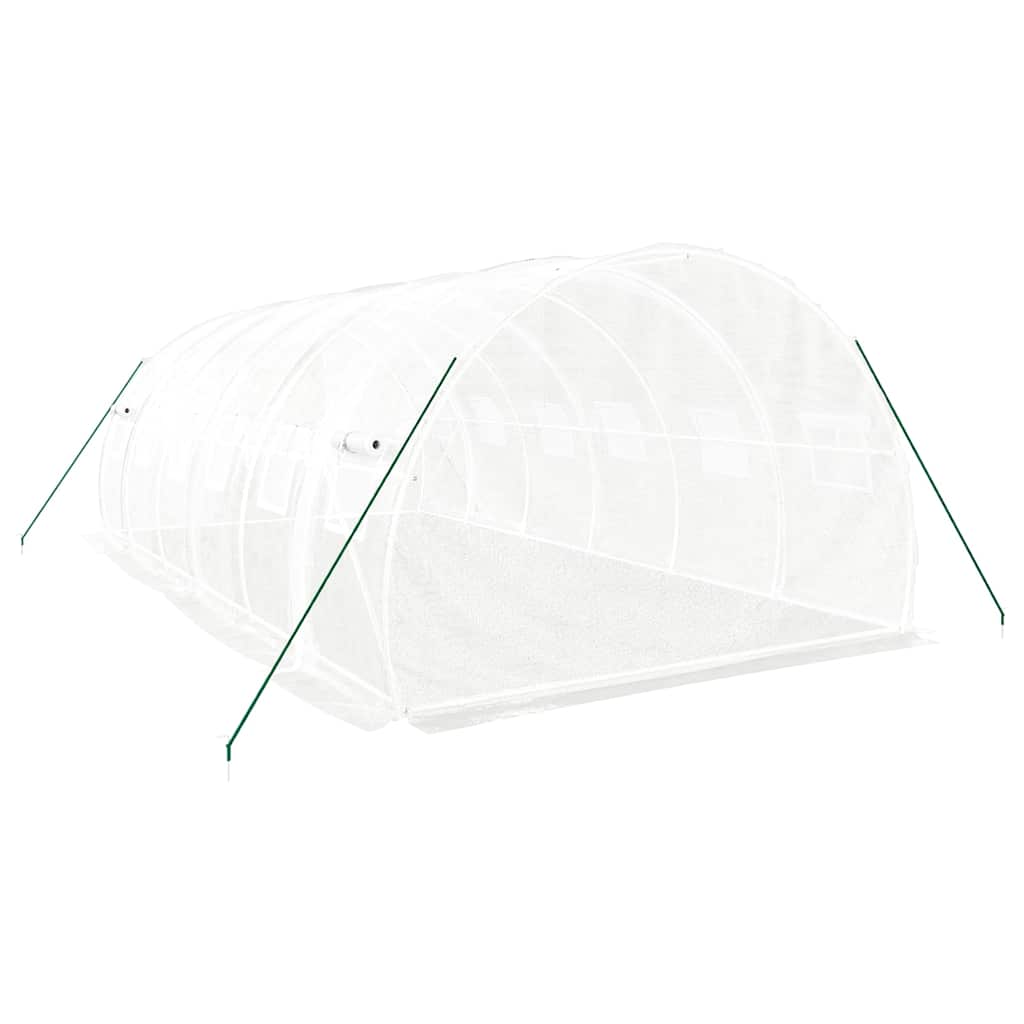 Serra con Telaio in Acciaio Bianco 18 m² 6x3x2 m