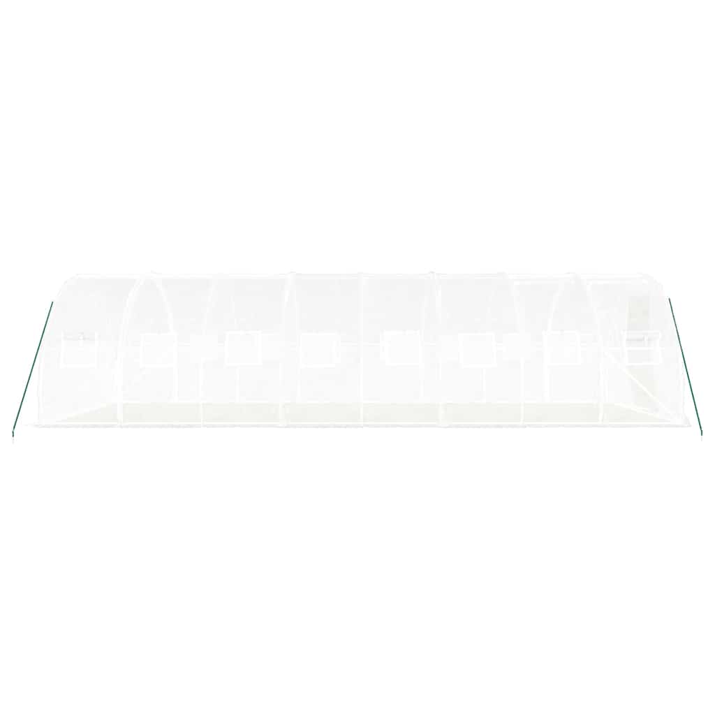 Serra con Telaio in Acciaio Bianco 24 m² 8x3x2 m