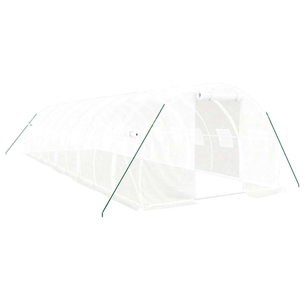 Serra con Telaio in Acciaio Bianco 30 m² 10x3x2 m