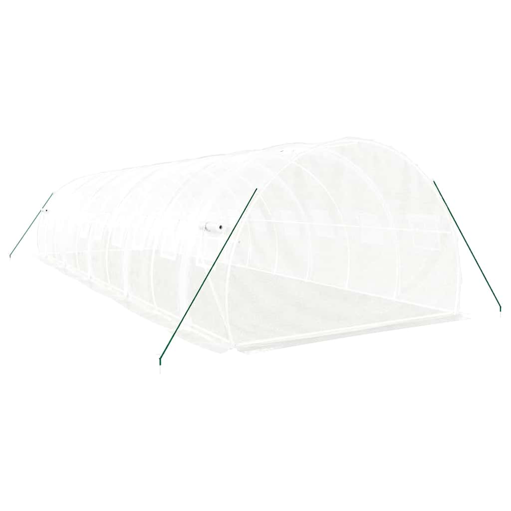 Serra con Telaio in Acciaio Bianco 30 m² 10x3x2 m