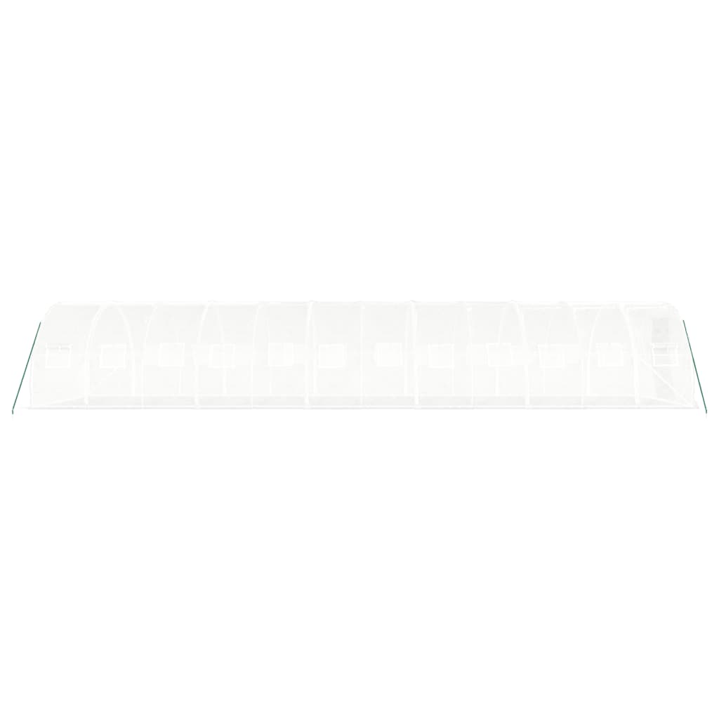 Serra con Telaio in Acciaio Bianco 36 m² 12x3x2 m