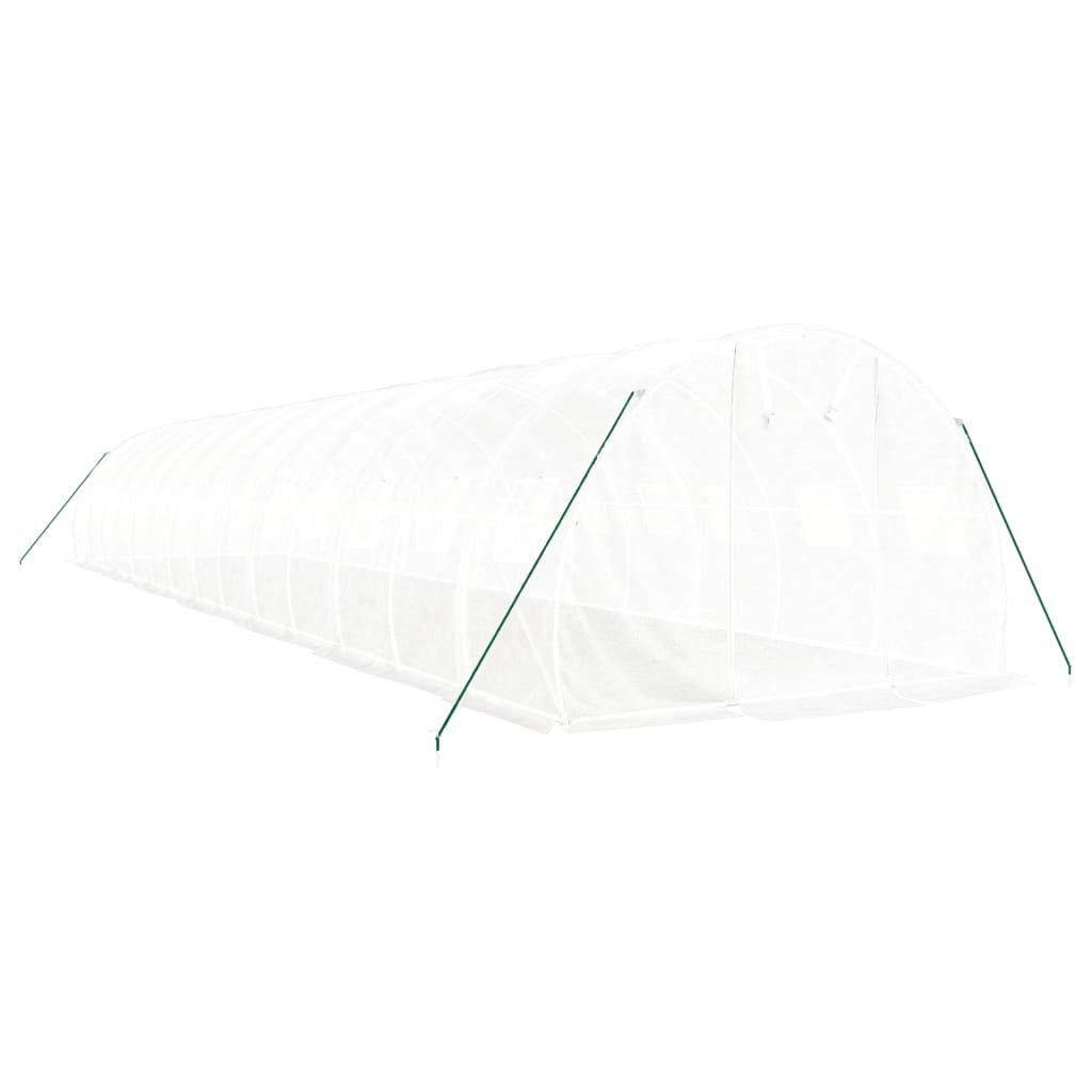 Serra con Telaio in Acciaio Bianco 42 m² 14x3x2 m