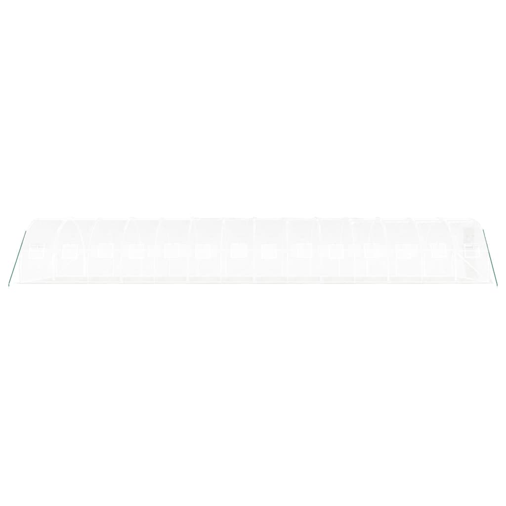 Serra con Telaio in Acciaio Bianco 42 m² 14x3x2 m